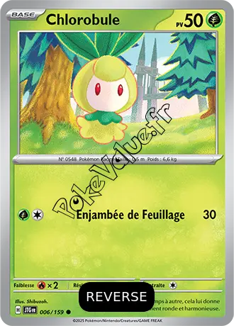 Carte Pokémon Chlorobule  Reverse n°006 de la série Aventures Ensemble