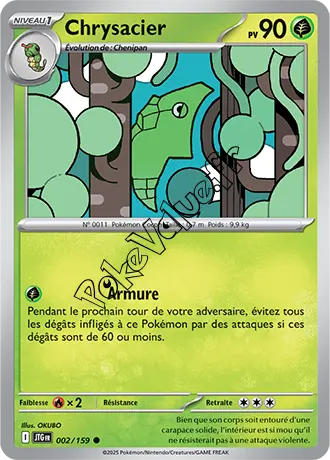 Carte Pokémon Chrysacier  n°002 de la série Aventures Ensemble