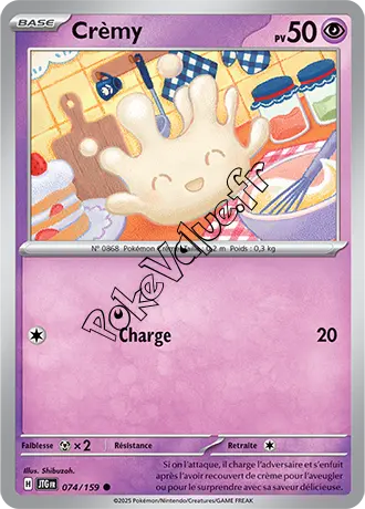 Carte Pokémon Crèmy  n°074 de la série Aventures Ensemble