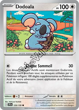 Carte Pokémon Dodoala  n°129 de la série Aventures Ensemble
