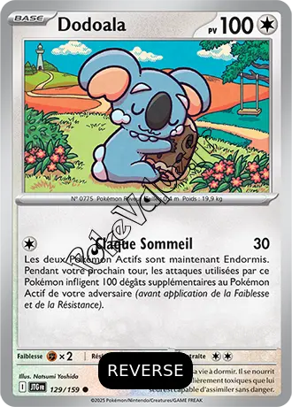 Carte Pokémon Dodoala  Reverse n°129 de la série Aventures Ensemble