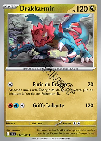Carte Pokémon Drakkarmin  n°115 de la série Aventures Ensemble