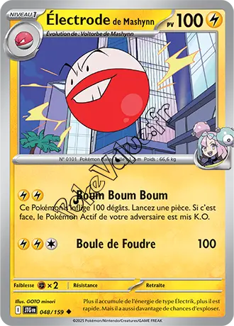 Carte Pokémon Électrode de Mashynn  n°048 de la série Aventures Ensemble