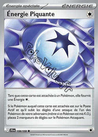 Carte Pokémon Énergie Piquante n°159 de la série Aventures Ensemble