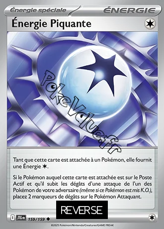 Carte Pokémon Énergie Piquante Reverse n°159 de la série Aventures Ensemble