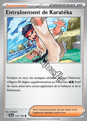 Carte Pokémon Entraînement de Karatéka n°143 de la série Aventures Ensemble