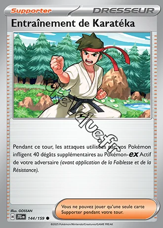 Carte Pokémon Entraînement de Karatéka n°144 de la série Aventures Ensemble
