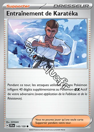 Carte Pokémon Entraînement de Karatéka n°145 de la série Aventures Ensemble