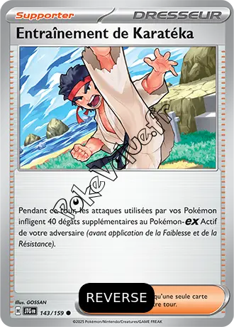 Carte Pokémon Entraînement de Karatéka Reverse n°143 de la série Aventures Ensemble
