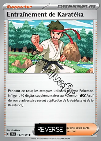 Carte Pokémon Entraînement de Karatéka Reverse n°144 de la série Aventures Ensemble