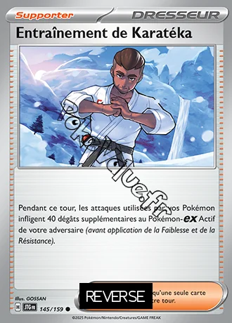 Carte Pokémon Entraînement de Karatéka Reverse n°145 de la série Aventures Ensemble