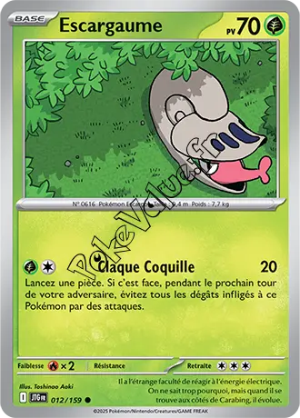Carte Pokémon Escargaume  n°012 de la série Aventures Ensemble