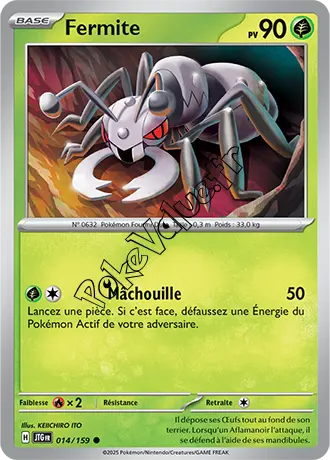 Carte Pokémon Fermite  n°014 de la série Aventures Ensemble