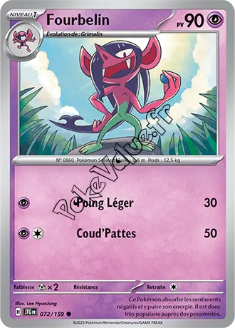 Carte Pokémon Fourbelin  n°072 de la série Aventures Ensemble