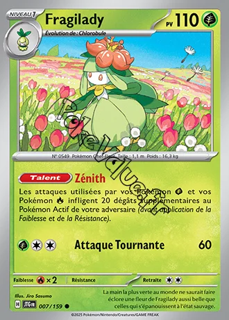 Carte Pokémon Fragilady  n°007 de la série Aventures Ensemble