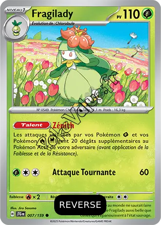 Carte Pokémon Fragilady  Reverse n°007 de la série Aventures Ensemble