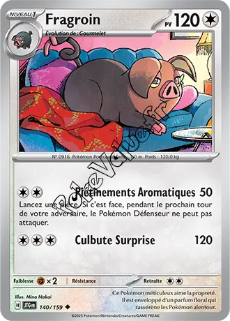 Carte Pokémon Fragroin  n°140 de la série Aventures Ensemble