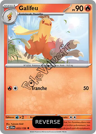 Carte Pokémon Galifeu  Reverse n°023 de la série Aventures Ensemble