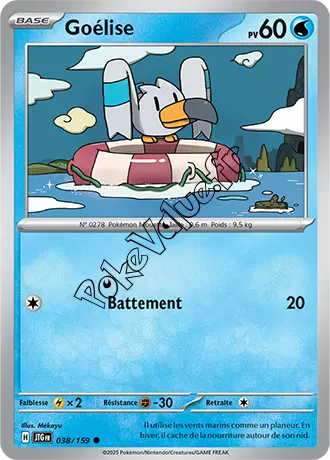 Carte Pokémon Goélise  n°038 de la série Aventures Ensemble