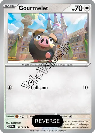 Carte Pokémon Gourmelet  Reverse n°139 de la série Aventures Ensemble