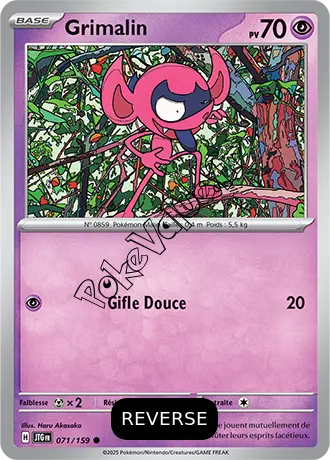 Carte Pokémon Grimalin  Reverse n°071 de la série Aventures Ensemble