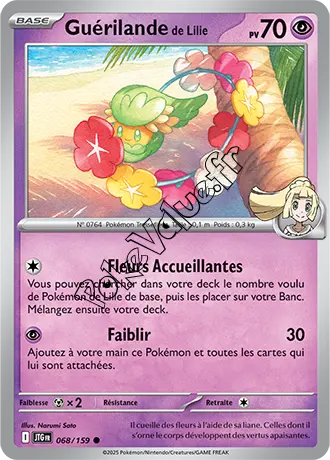Carte Pokémon Guérilande de Lilie  n°068 de la série Aventures Ensemble
