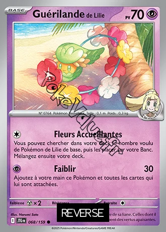 Carte Pokémon Guérilande de Lilie  Reverse n°068 de la série Aventures Ensemble