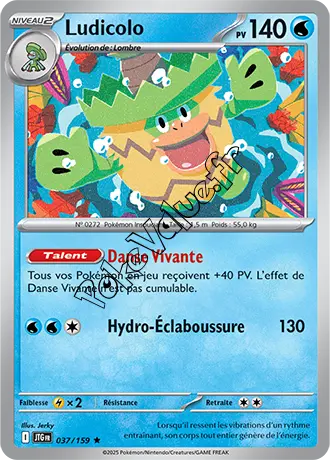 Carte Pokémon Ludicolo  n°037 de la série Aventures Ensemble