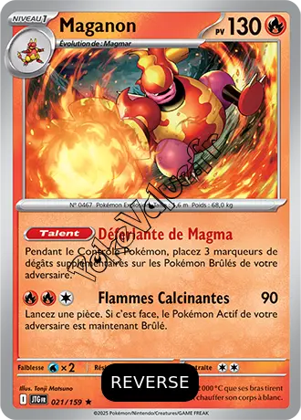 Carte Pokémon Maganon  Reverse n°021 de la série Aventures Ensemble