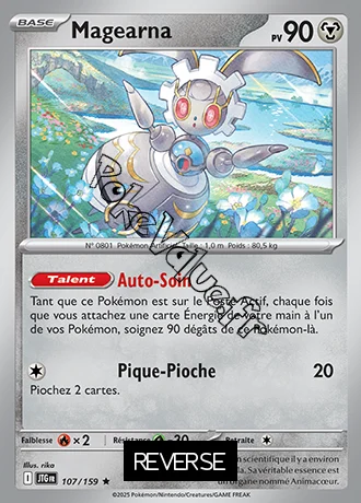 Carte Pokémon Magearna  Reverse n°107 de la série Aventures Ensemble