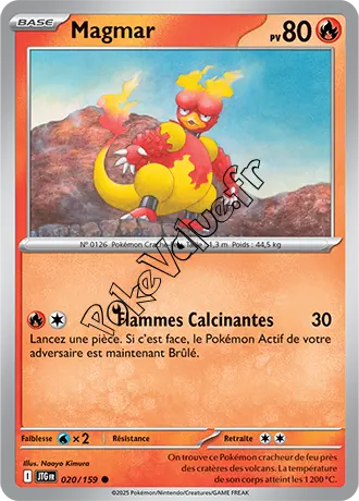 Carte Pokémon Magmar  n°020 de la série Aventures Ensemble