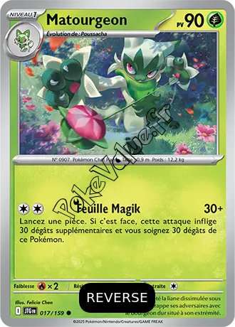 Carte Pokémon Matourgeon  Reverse n°017 de la série Aventures Ensemble