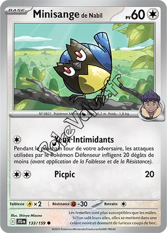 Carte Pokémon Minisange de Nabil  n°133 de la série Aventures Ensemble