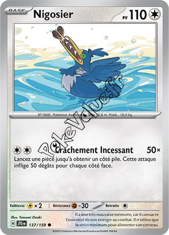 Carte Pokémon Nigosier  n°137 de la série Aventures Ensemble