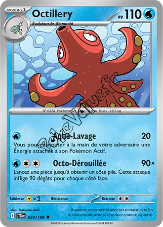 Carte Pokémon Octillery  n°034 de la série Aventures Ensemble