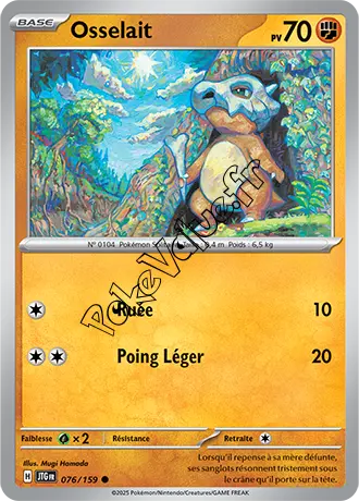Carte Pokémon Osselait  n°076 de la série Aventures Ensemble