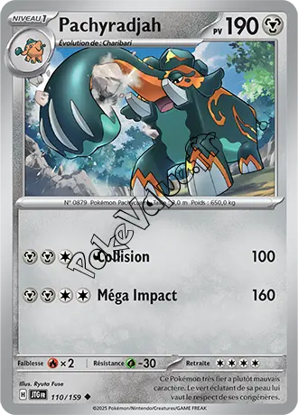 Carte Pokémon Pachyradjah  n°110 de la série Aventures Ensemble