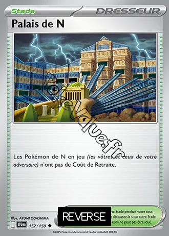 Carte Pokémon Palais de N Reverse n°152 de la série Aventures Ensemble