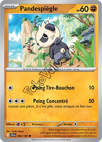 Carte Pokémon Pandespiègle  n°083 de la série Aventures Ensemble