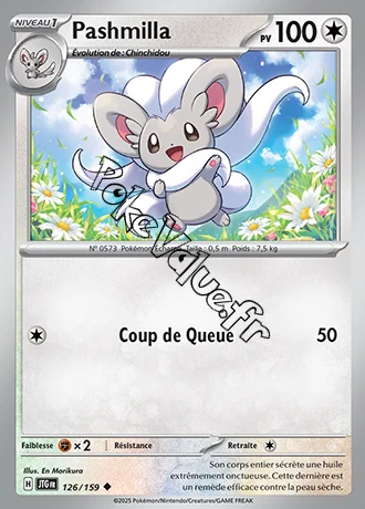 Carte Pokémon Pashmilla  n°126 de la série Aventures Ensemble