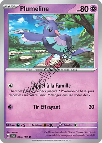 Carte Pokémon Plumeline  n°065 de la série Aventures Ensemble