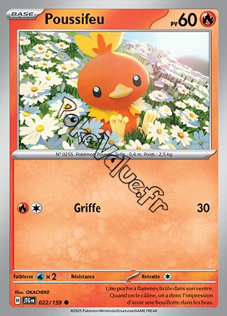 Carte Pokémon Poussifeu  n°022 de la série Aventures Ensemble