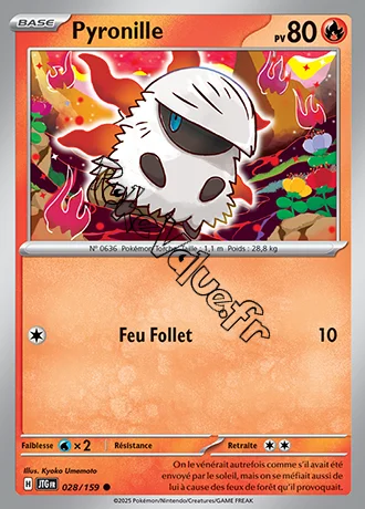 Carte Pokémon Pyronille  n°028 de la série Aventures Ensemble