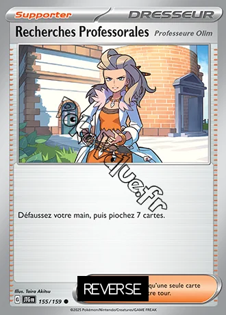 Carte Pokémon Recherches Professorales Reverse n°155 de la série Aventures Ensemble