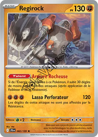 Carte Pokémon Regirock  n°082 de la série Aventures Ensemble
