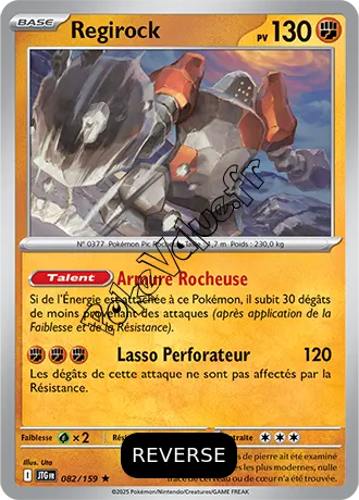 Carte Pokémon Regirock  Reverse n°082 de la série Aventures Ensemble