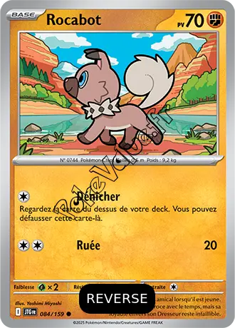 Carte Pokémon Rocabot  Reverse n°084 de la série Aventures Ensemble