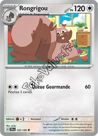 Carte Pokémon Rongrigou  n°132 de la série Aventures Ensemble