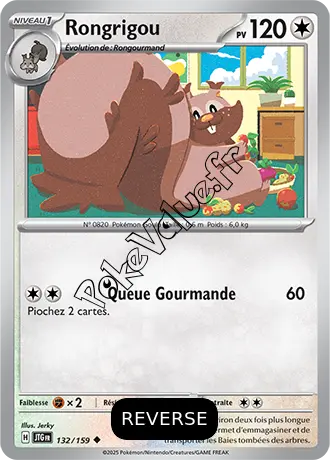 Carte Pokémon Rongrigou  Reverse n°132 de la série Aventures Ensemble