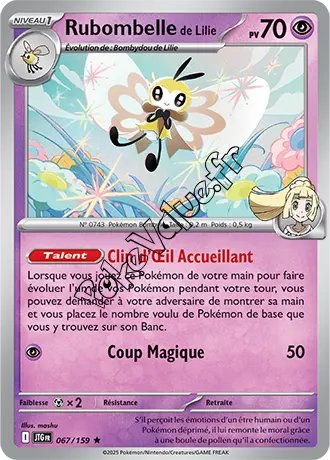 Carte Pokémon Rubombelle de Lilie  n°067 de la série Aventures Ensemble